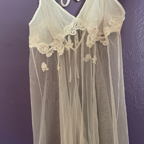Vintage Victoria’s Secret Sheer Baby Doll Gown & Panties Unworn M Medium Sexy - Picture 10 of 11